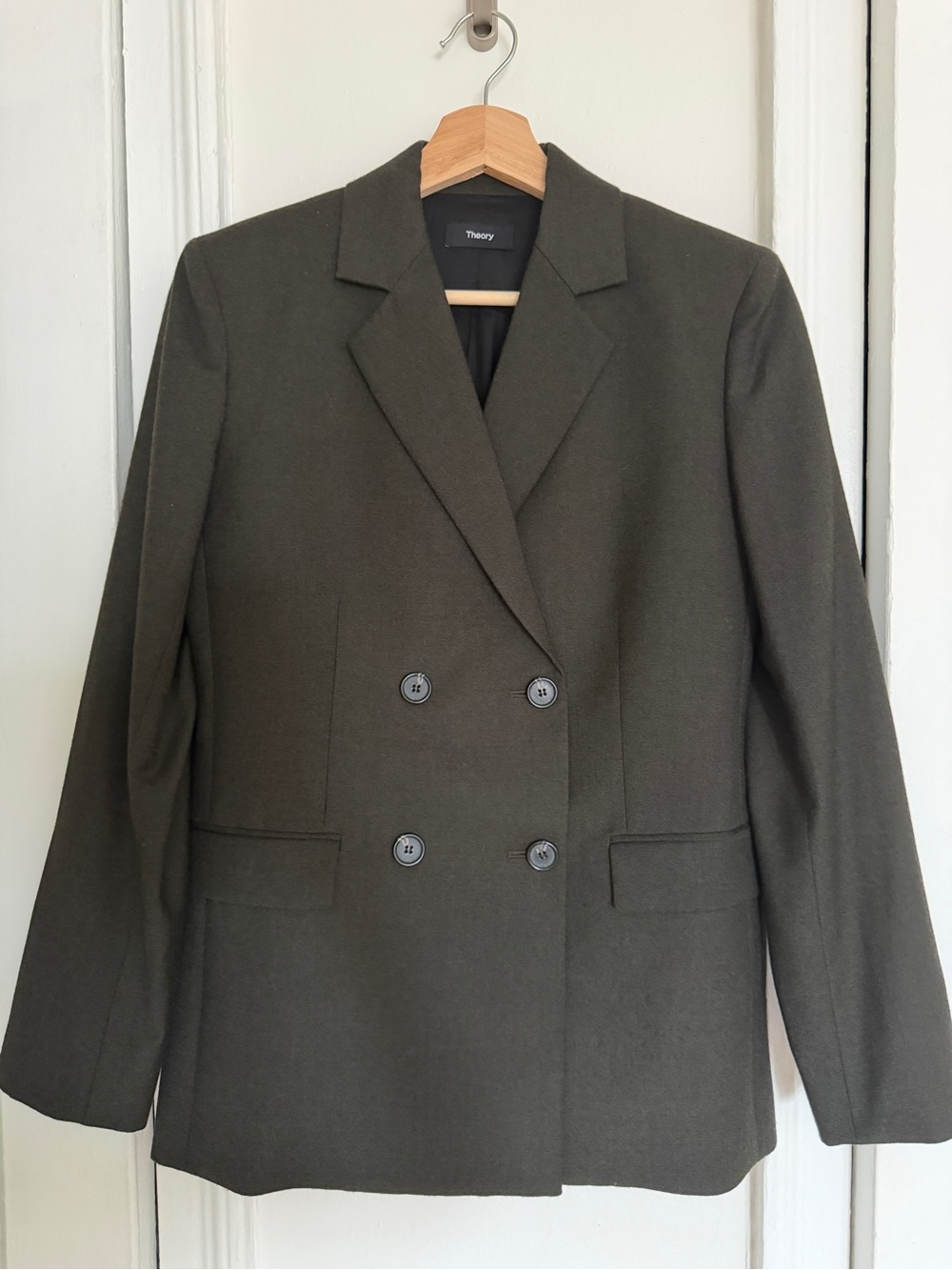 THEORY Double-breasted wool-felt blazer